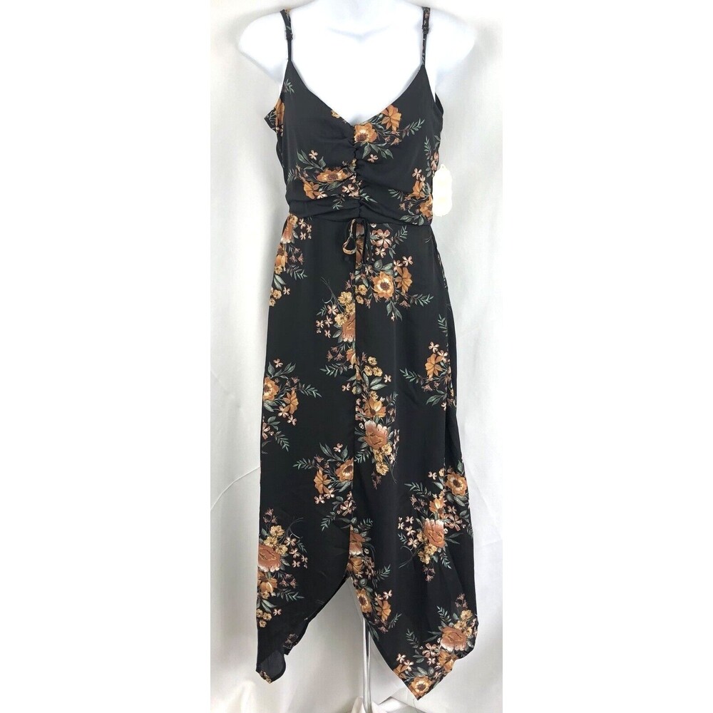 Altar'd State Sleeveless Dress XS Blk Floral Asymmetrical Cottage Fairy boho